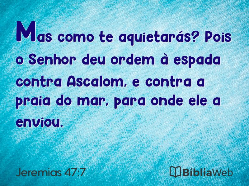 Jeremias 47:7 em imagem para compartilhar