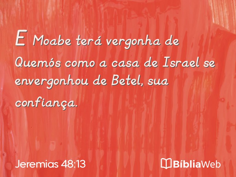 Jeremias 48:13 em imagem para compartilhar