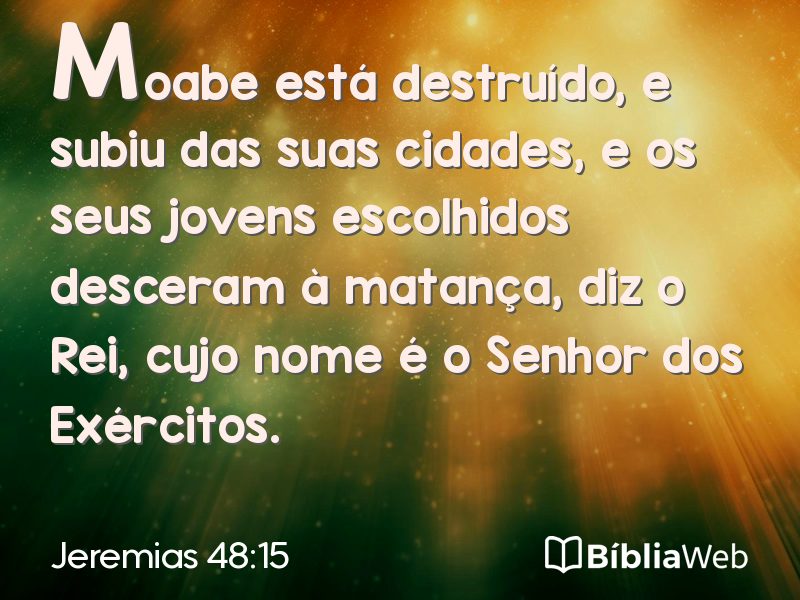 Jeremias 48:15 em imagem para compartilhar