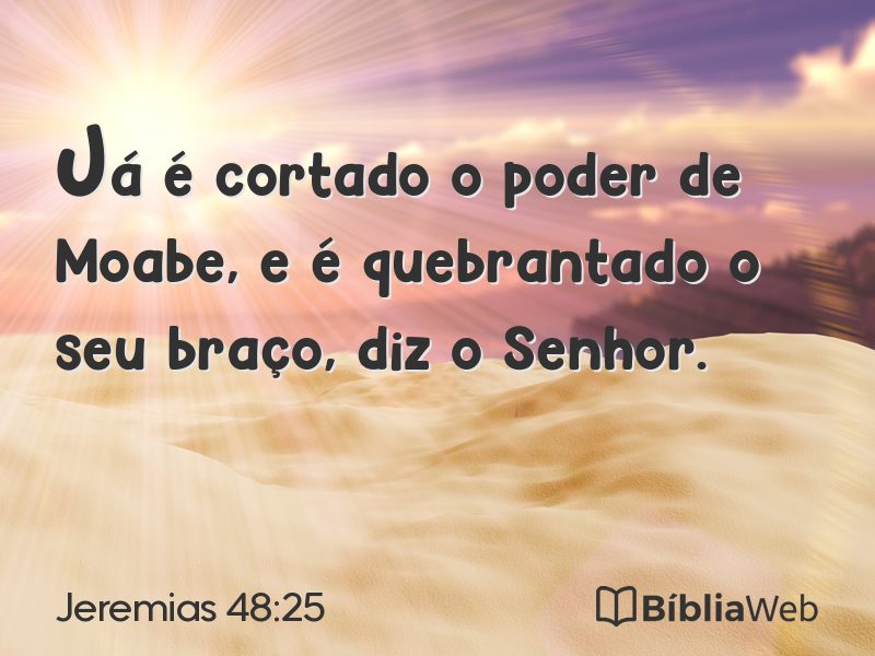 Jeremias 48:25 em imagem para compartilhar