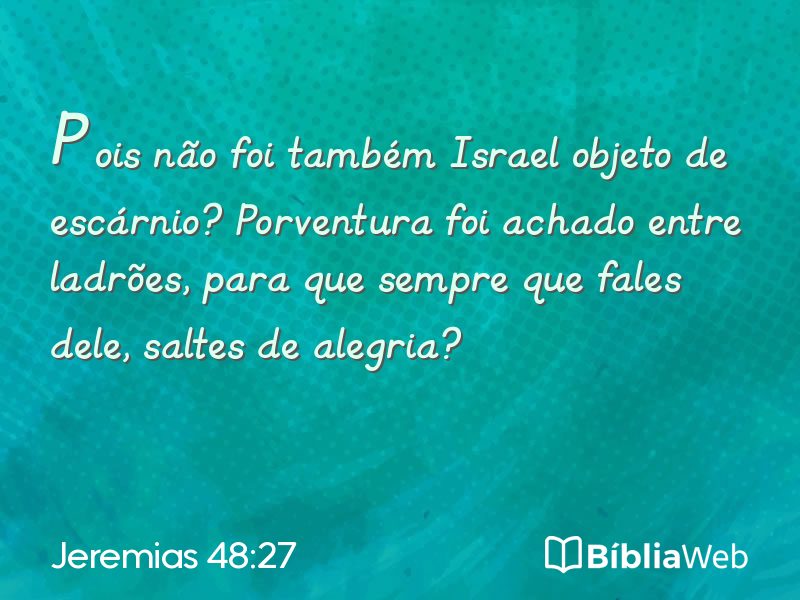 Jeremias 48:27 em imagem para compartilhar