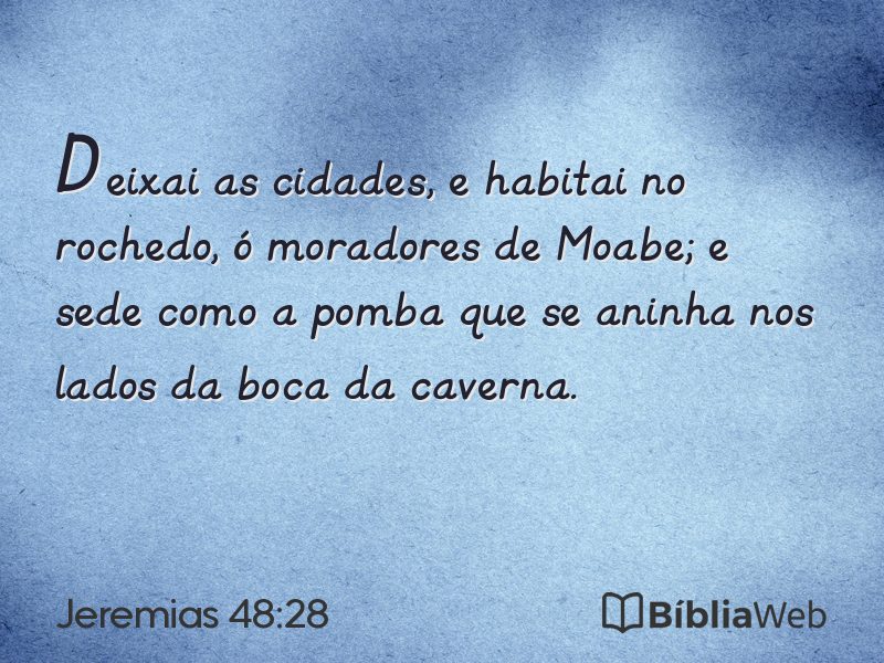 Jeremias 48:28 em imagem para compartilhar