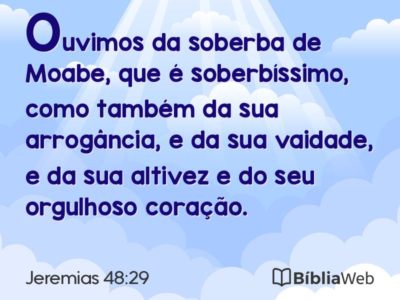 Jeremias 48:29 em imagem para compartilhar