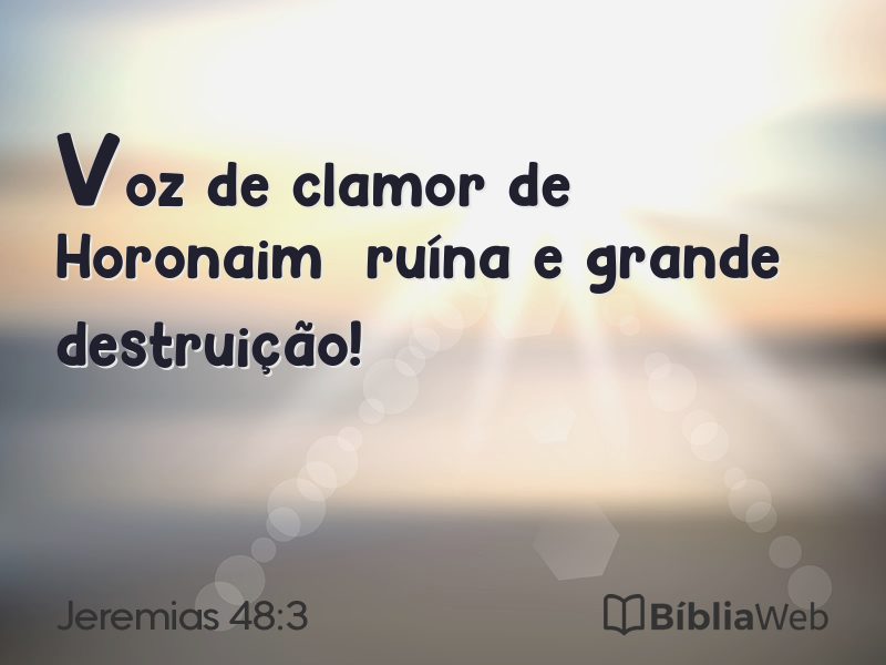 Jeremias 48:3 em imagem para compartilhar
