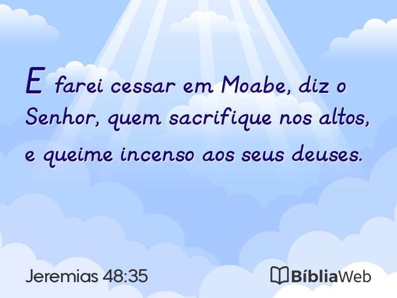 Jeremias 48:35 em imagem para compartilhar