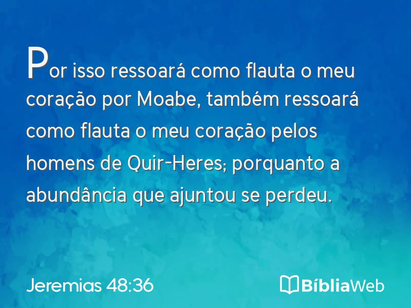 Jeremias 48:36 em imagem para compartilhar