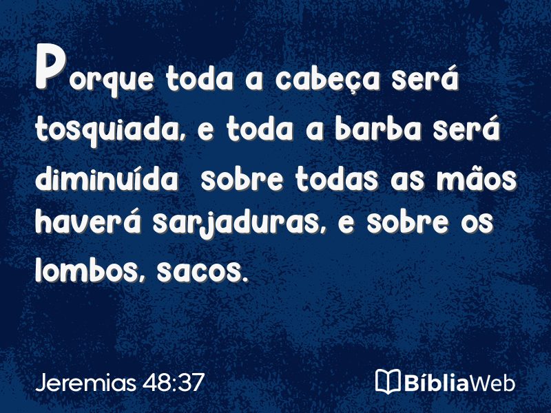 Jeremias 48:37 em imagem para compartilhar