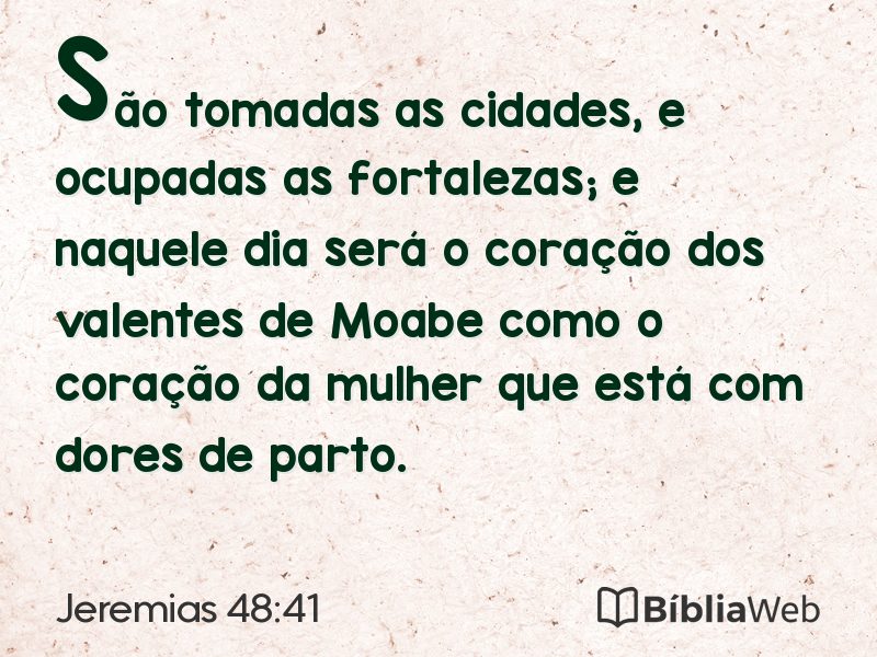 Jeremias 48:41 em imagem para compartilhar