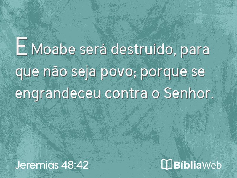 Jeremias 48:42 em imagem para compartilhar