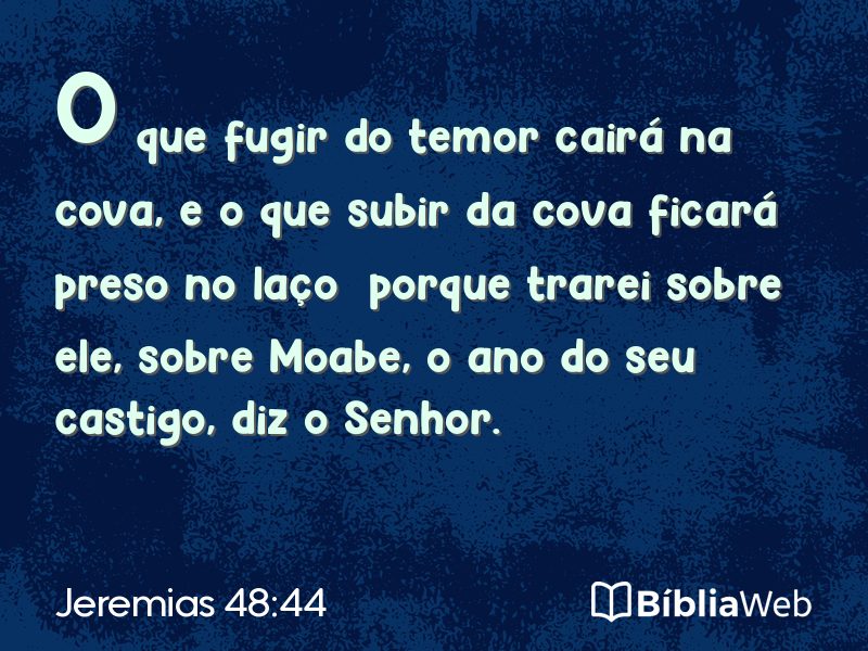 Jeremias 48:44 em imagem para compartilhar
