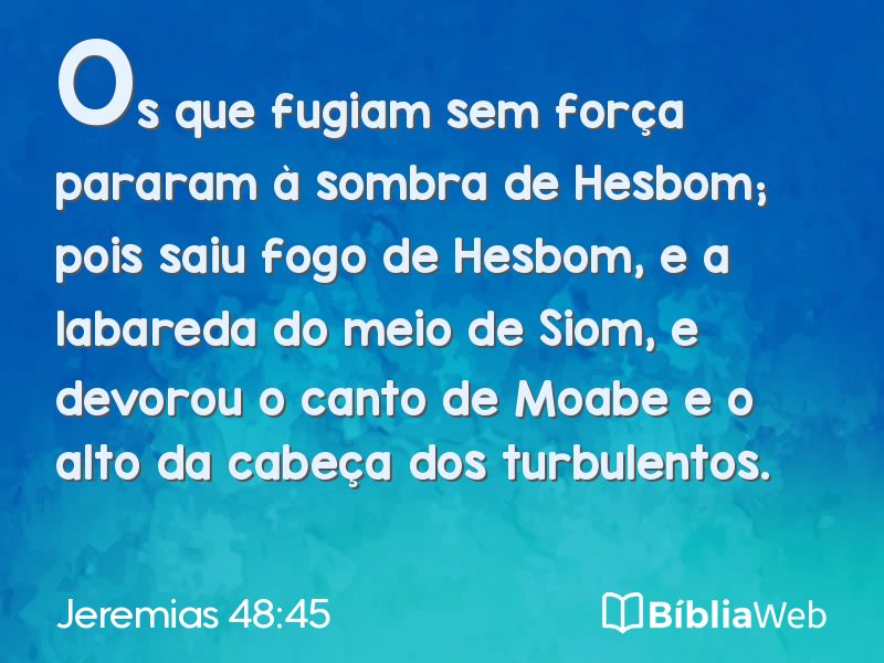 Jeremias 48:45 em imagem para compartilhar