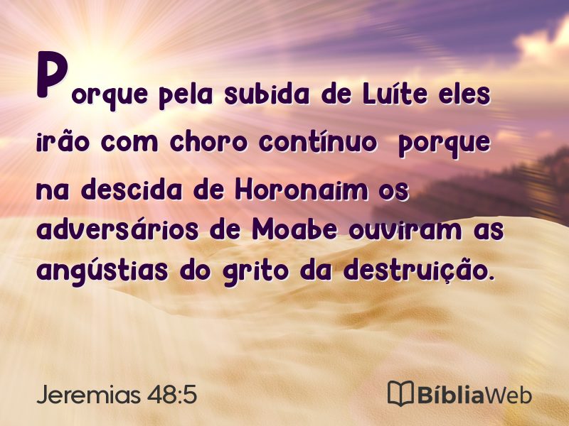 Jeremias 48:5 em imagem para compartilhar