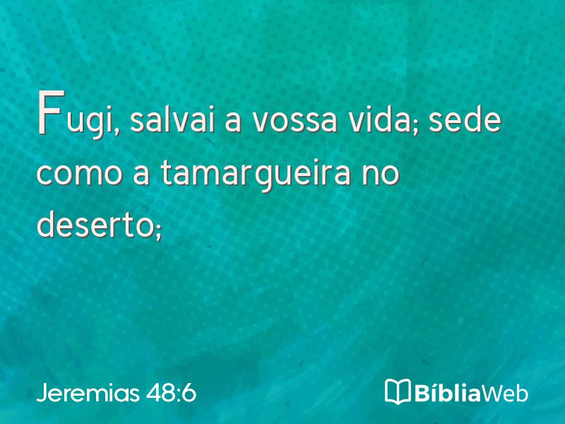 Jeremias 48:6 em imagem para compartilhar