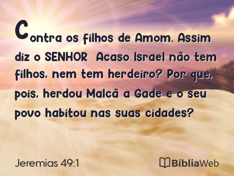 Jeremias 49:1 em imagem para compartilhar