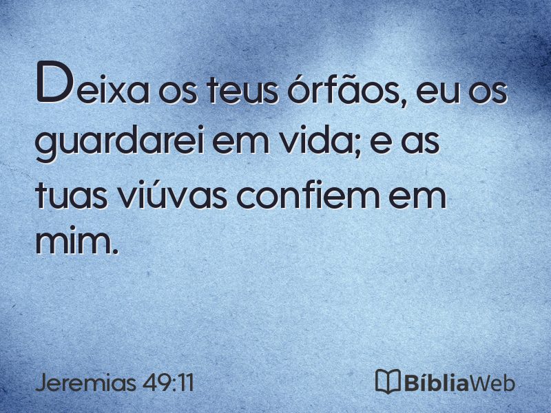 Jeremias 49:11 em imagem para compartilhar