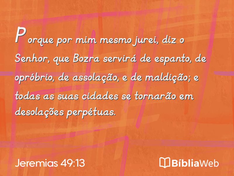 Jeremias 49:13 em imagem para compartilhar