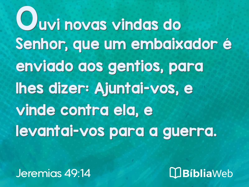 Jeremias 49:14 em imagem para compartilhar