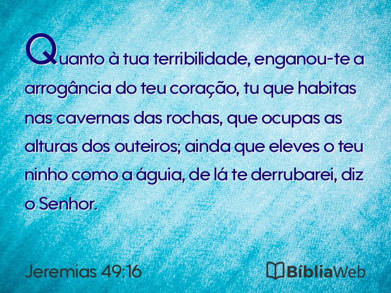 Jeremias 49:16 em imagem para compartilhar