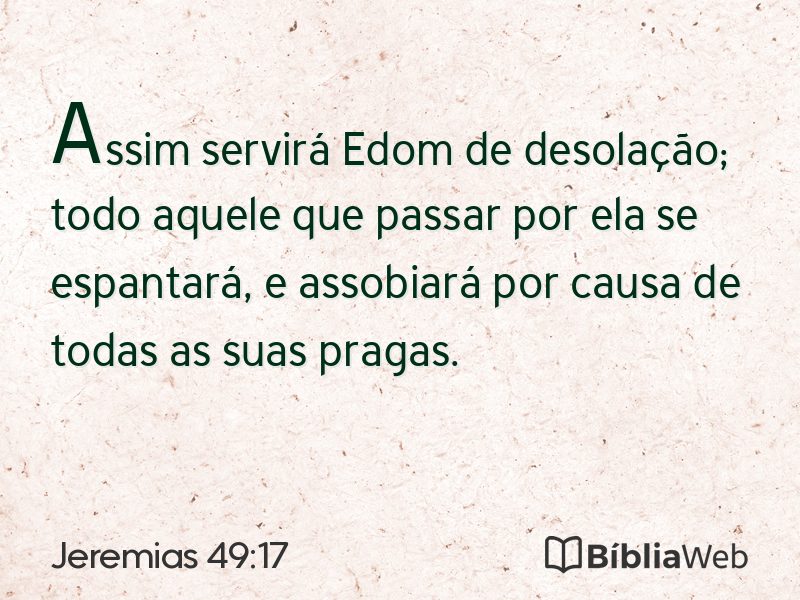 Jeremias 49:17 em imagem para compartilhar