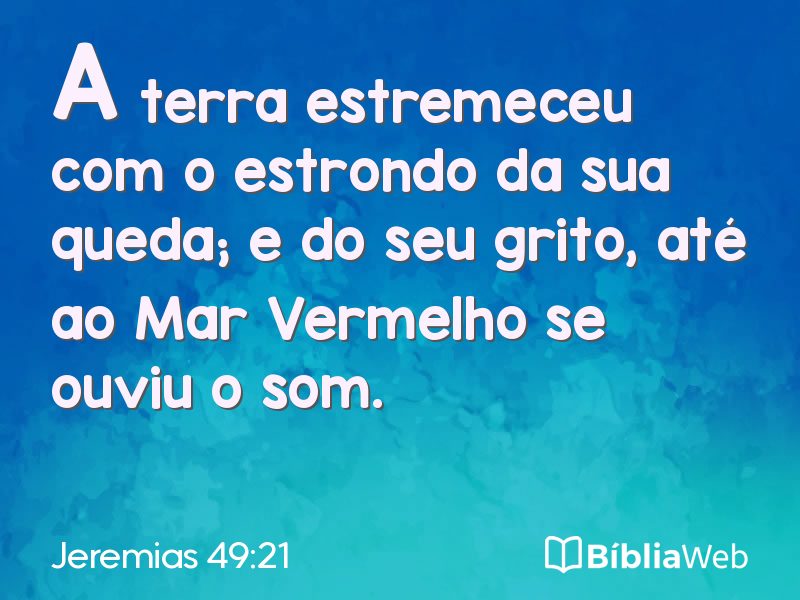 Jeremias 49:21 em imagem para compartilhar