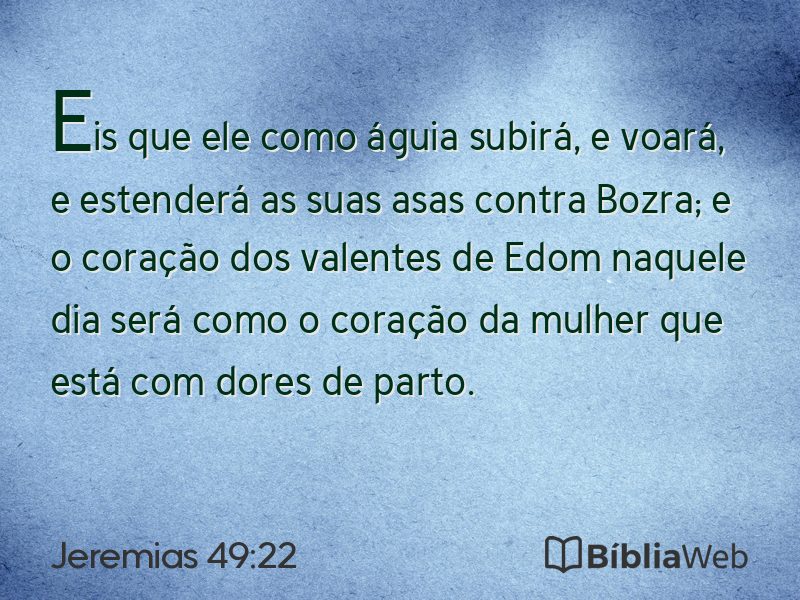 Jeremias 49:22 em imagem para compartilhar