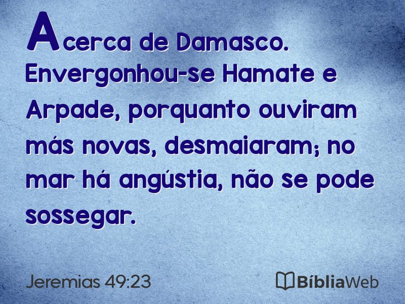 Jeremias 49:23 em imagem para compartilhar