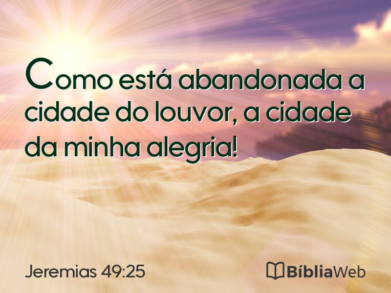 Jeremias 49:25 em imagem para compartilhar