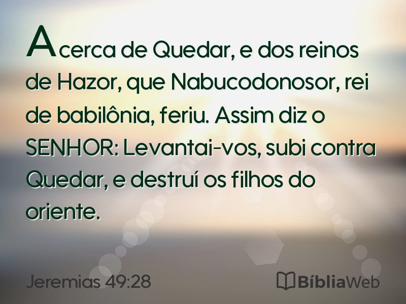 Jeremias 49:28 em imagem para compartilhar
