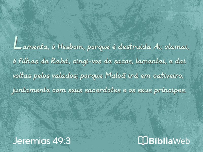 Jeremias 49:3 em imagem para compartilhar
