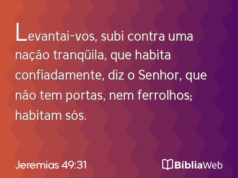 Jeremias 49:31 em imagem para compartilhar