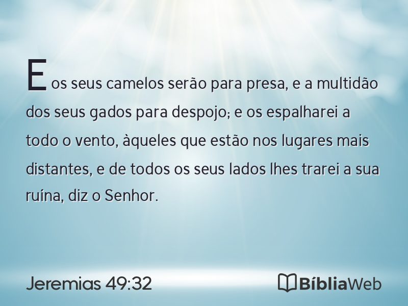 Jeremias 49:32 em imagem para compartilhar