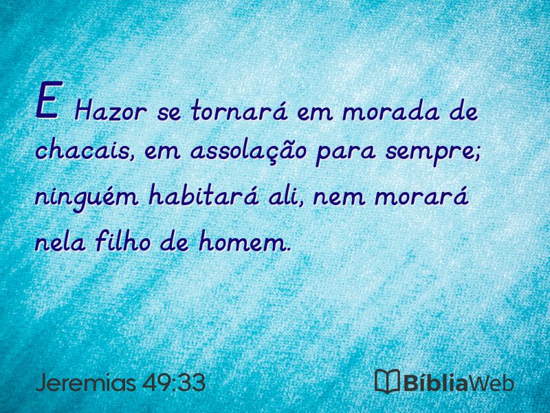 Jeremias 49:33 em imagem para compartilhar