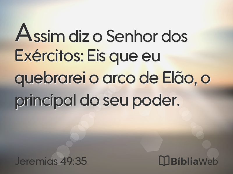 Jeremias 49:35 em imagem para compartilhar