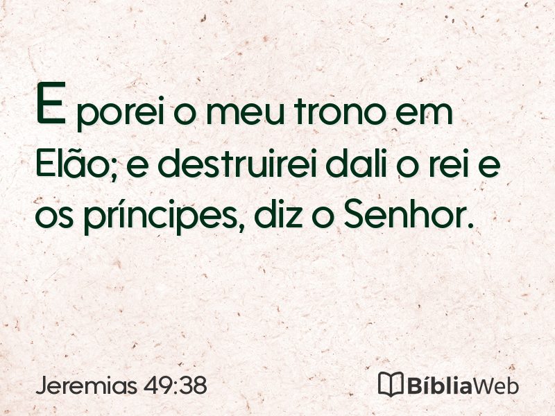 Jeremias 49:38 em imagem para compartilhar