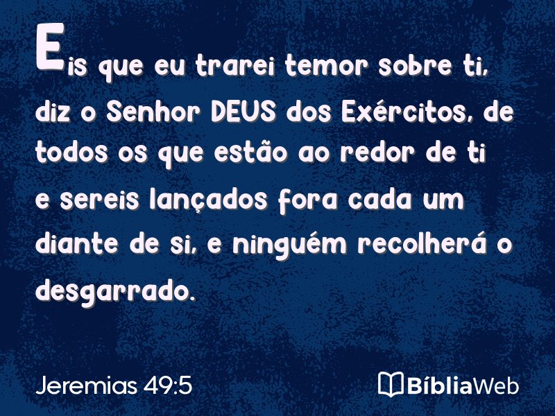 Jeremias 49:5 em imagem para compartilhar