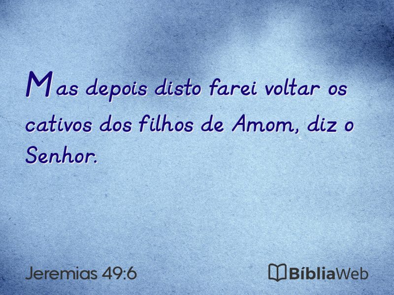 Jeremias 49:6 em imagem para compartilhar