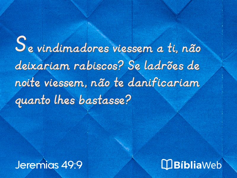 Jeremias 49:9 em imagem para compartilhar