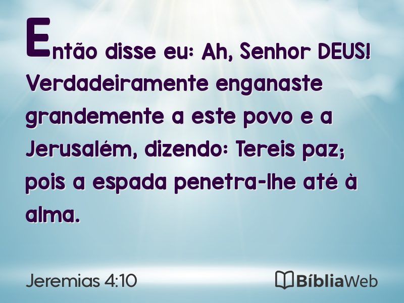 Jeremias 4:10 em imagem para compartilhar
