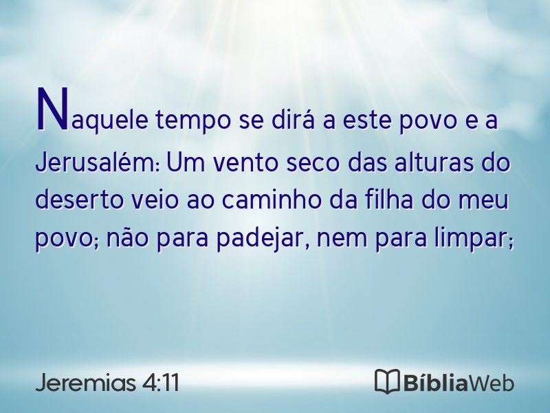 Jeremias 4:11 em imagem para compartilhar