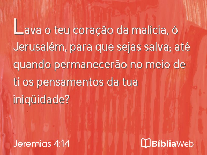 Jeremias 4:14 em imagem para compartilhar