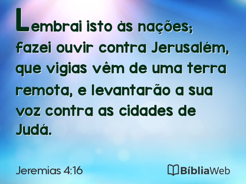 Jeremias 4:16 em imagem para compartilhar