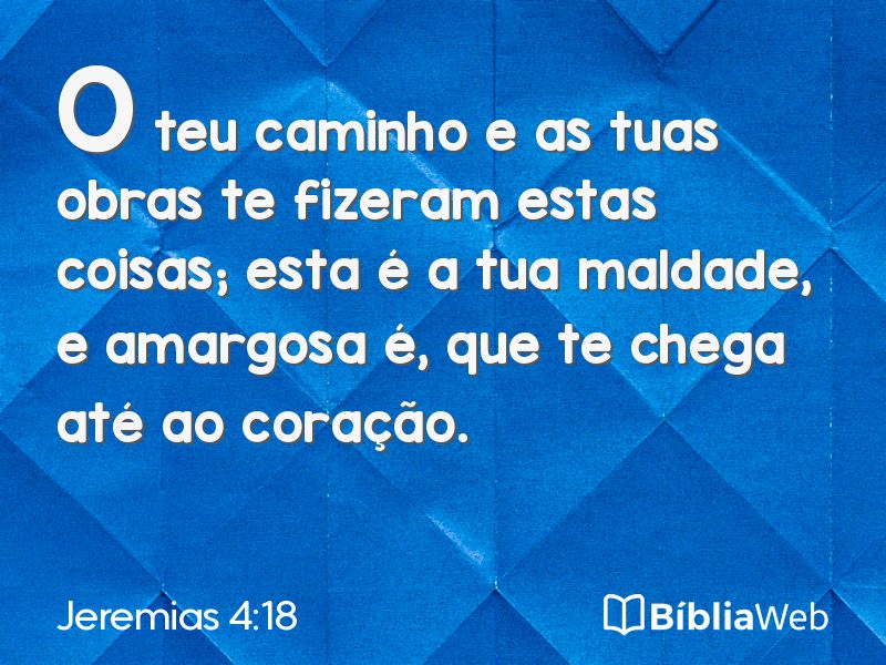Jeremias 4:18 em imagem para compartilhar