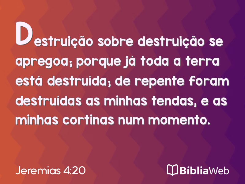 Jeremias 4:20 em imagem para compartilhar