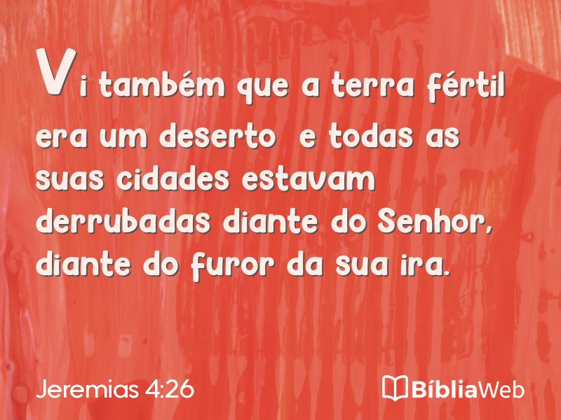 Jeremias 4:26 em imagem para compartilhar
