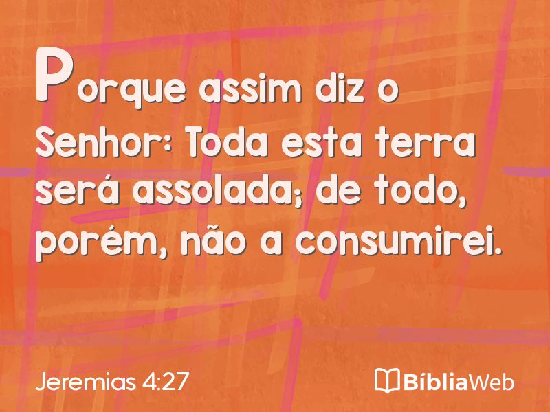 Jeremias 4:27 em imagem para compartilhar