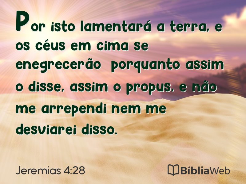 Jeremias 4:28 em imagem para compartilhar