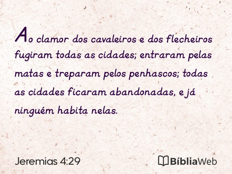 Jeremias 4:29 em imagem para compartilhar