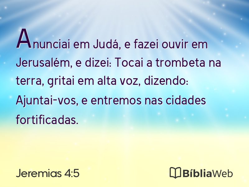 Jeremias 4:5 em imagem para compartilhar