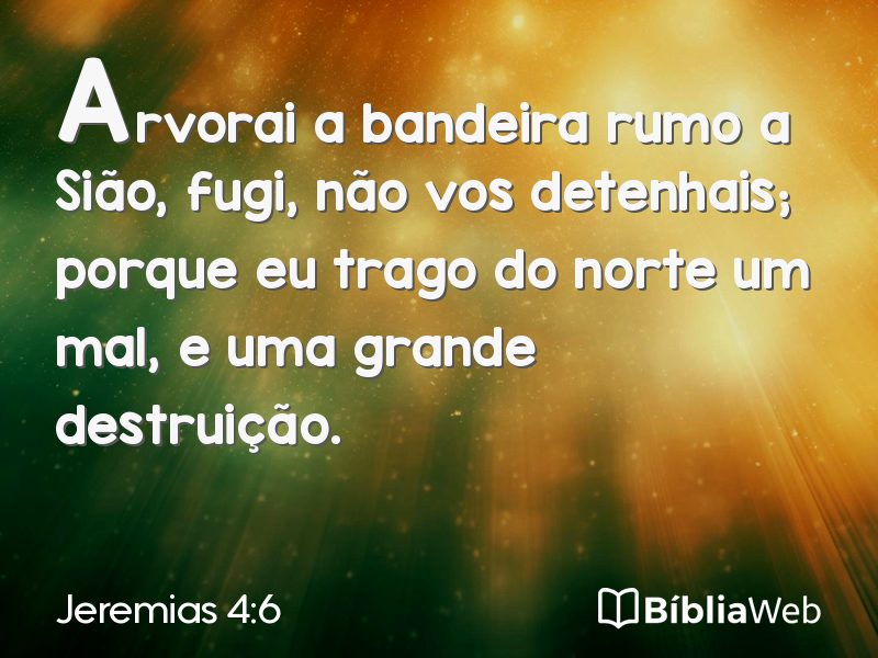 Jeremias 4:6 em imagem para compartilhar
