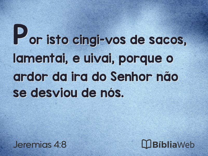 Jeremias 4:8 em imagem para compartilhar